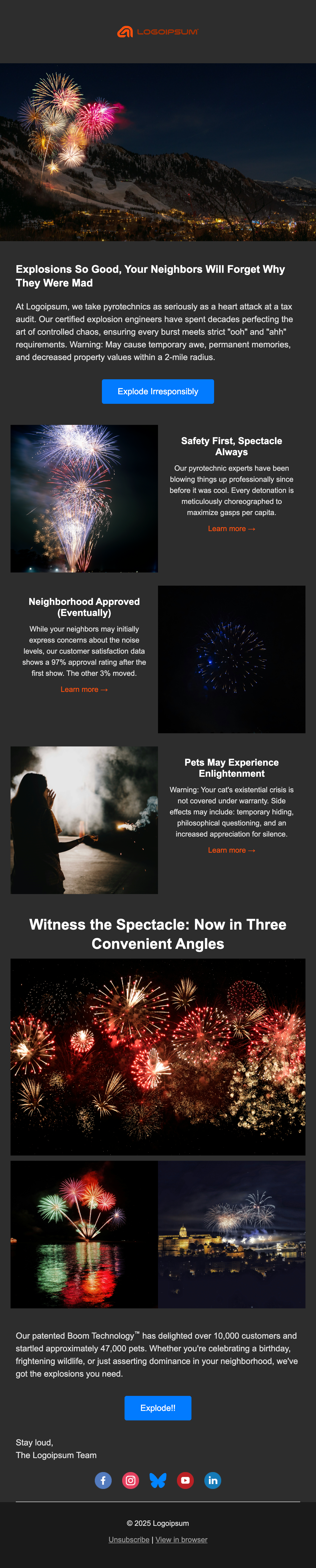 Logoipsum Fireworks Event Promotion
